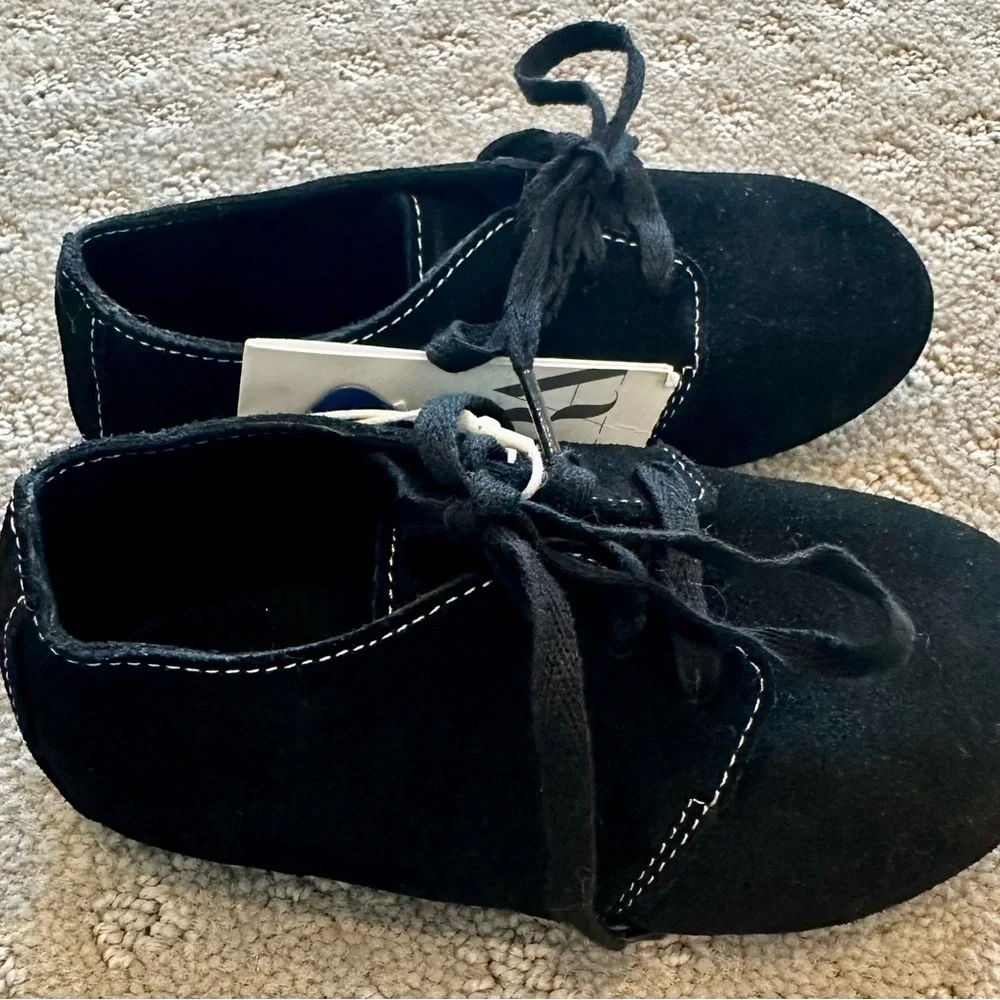 NWT Zara Baby Black Oxford Shoes Lace Up Unisex Toddler Size 23 EU Dress Shoes